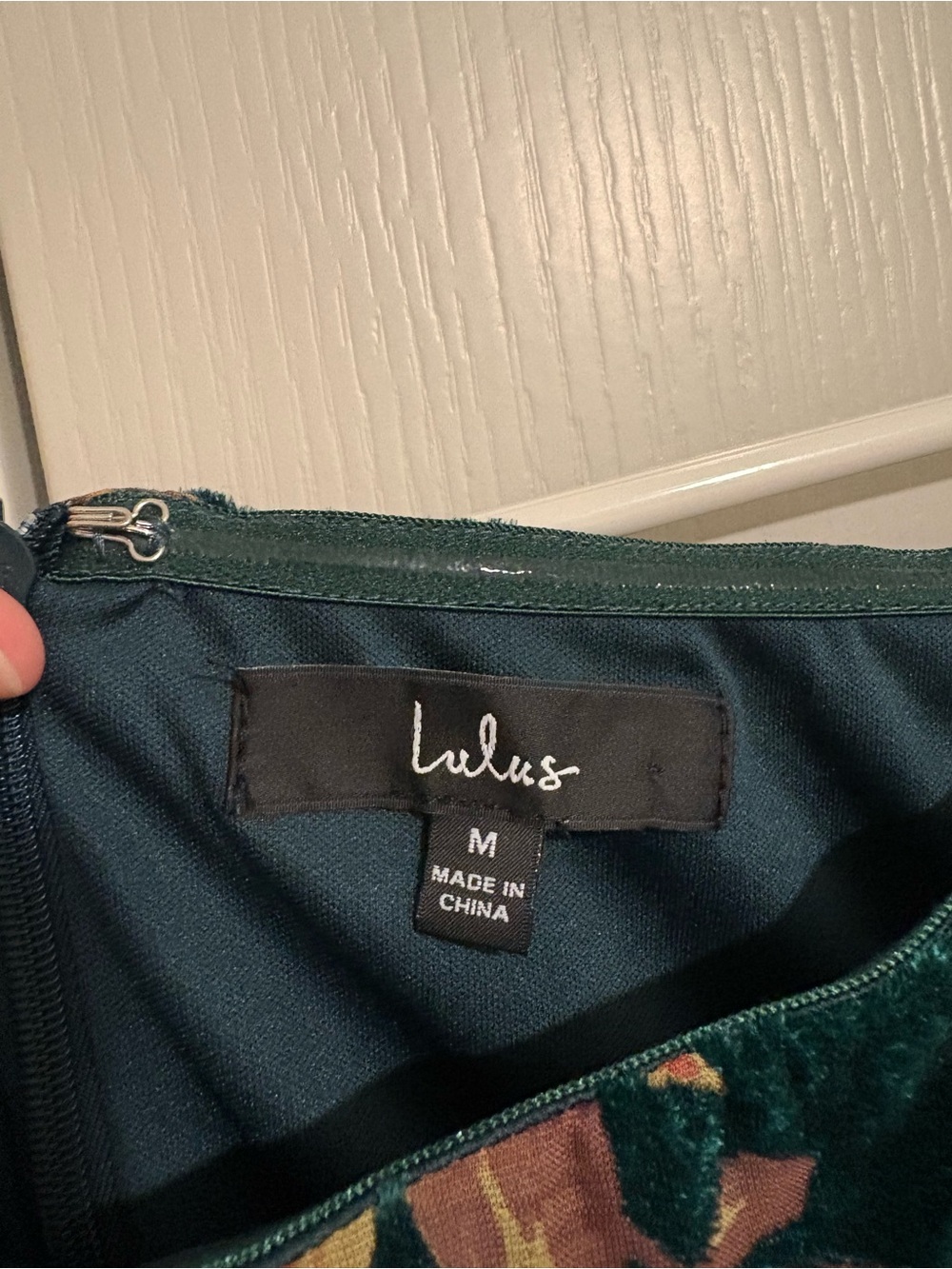 Lulu's Velvet Green Floral Tiered Maxi Dress - Picture 6 of 6